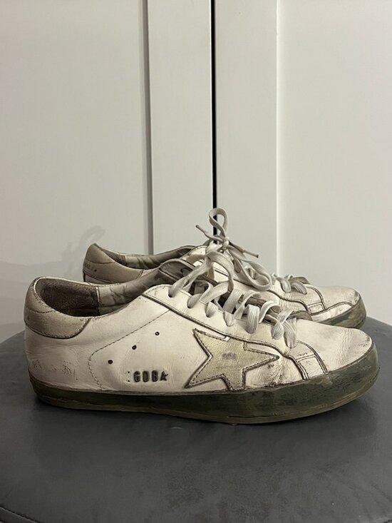 Golden Goose Shoes - Golden Goose Super-Star White Leather Sneakers